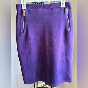 Olivia Blu Velvet Skirt, M, purple